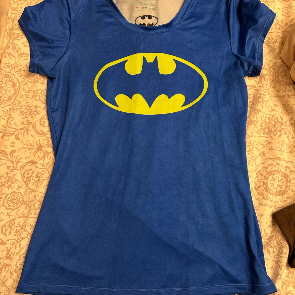 Under Armour Blue Batman Logo Women's Top